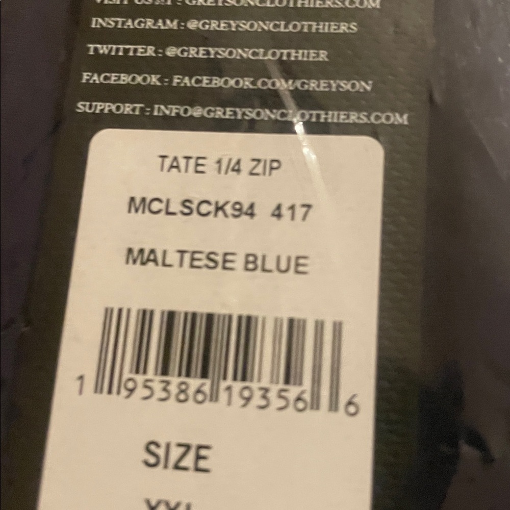 Greyson Maltese Blue Tate Mock Neck Quarter-Zip - Picture 8 of 8